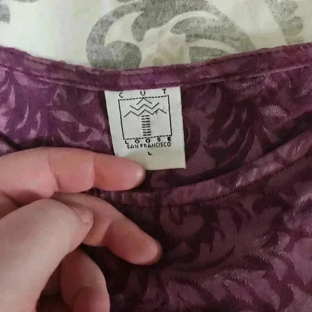 Cut loose purple blouse!